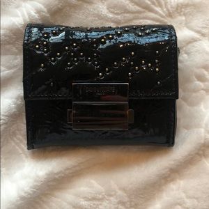 Black patent wallet